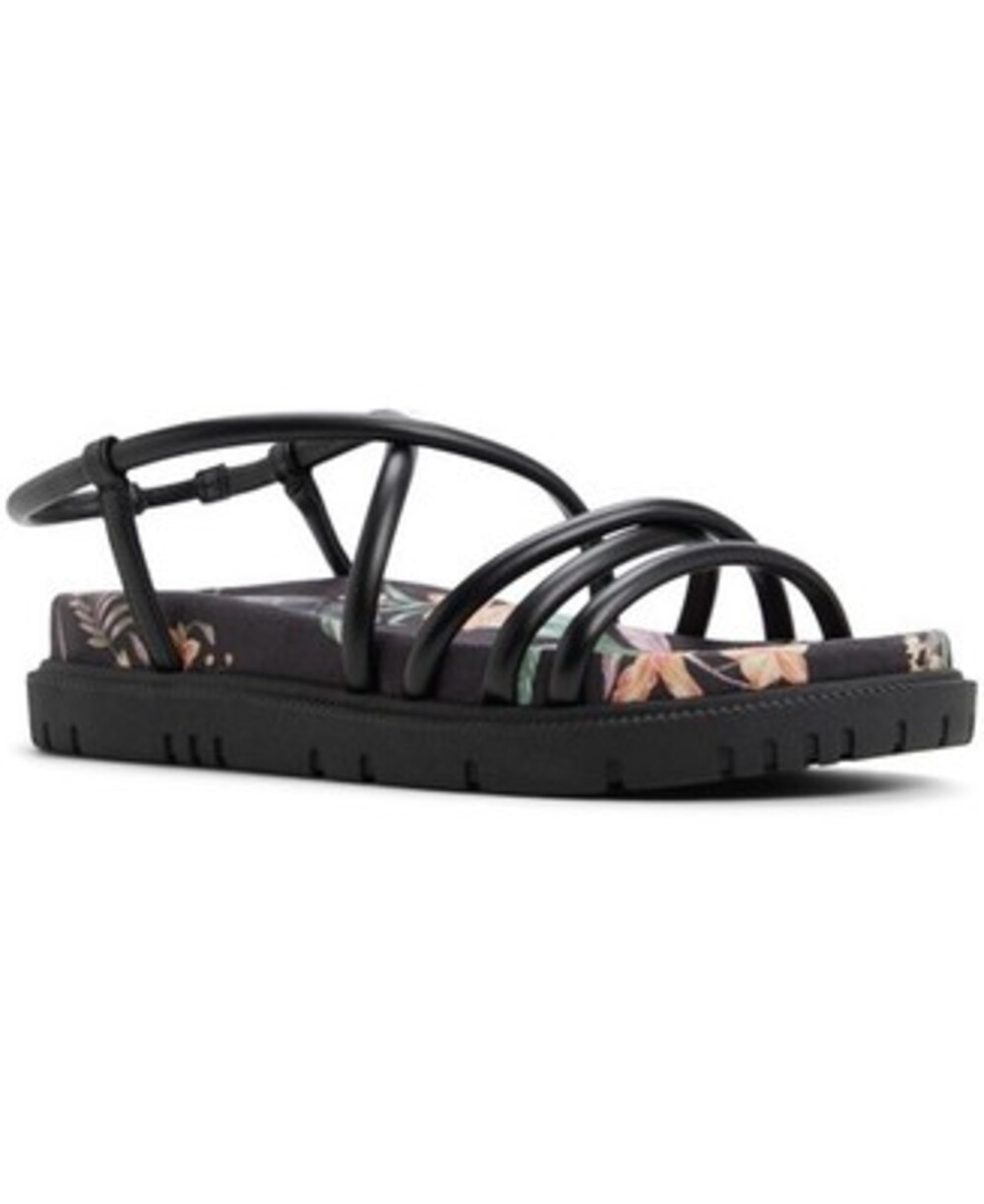 Roxy Brooke Floral Molded Strappy Sandals Women's US 7/EU 37.5 Black Multicolor